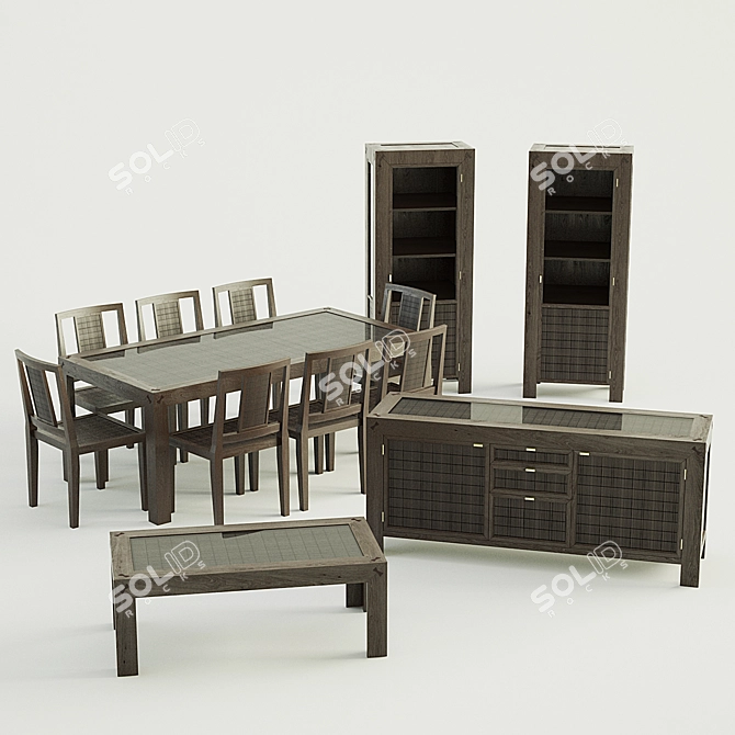 Bamax Shogun Furniture Set 3D model image 1