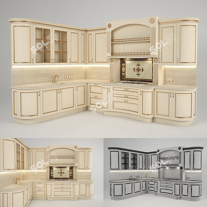 Fiamberti Papillon Kitchen 3D model image 1