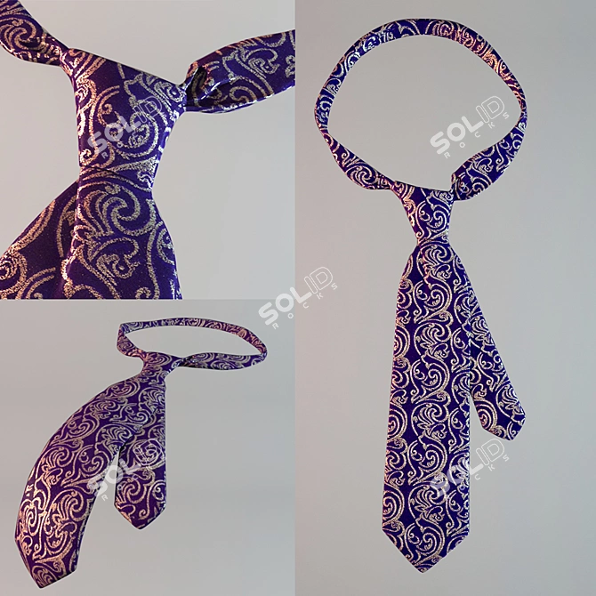 Title: Versatile Men's Tie Duo 3D model image 1