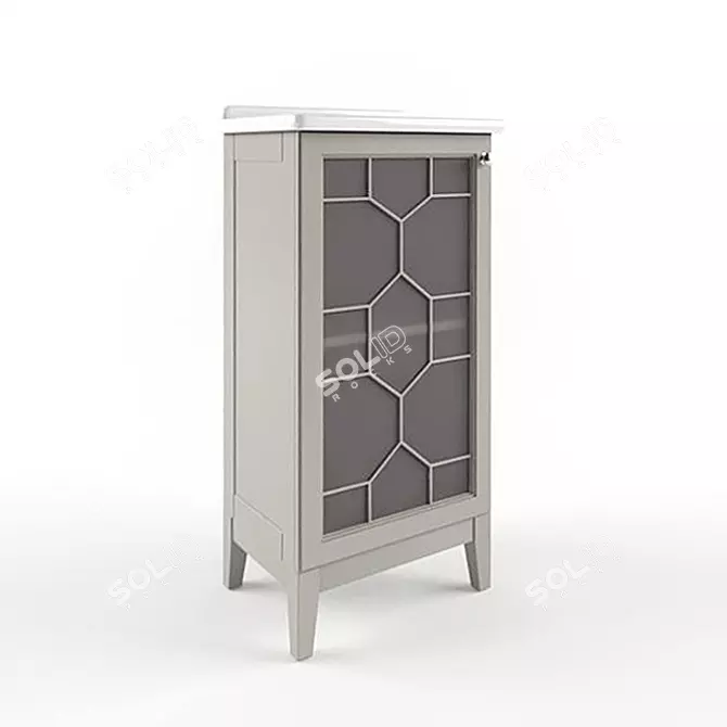 Modern Marble Bathroom Table 3D model image 1