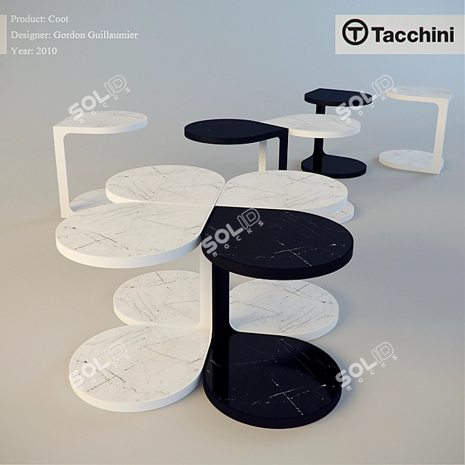 Modern Tacchini Coot Coffee Table 3D model image 1