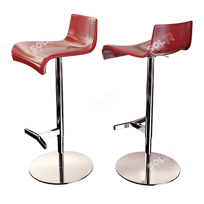 Exde Flamingo Chair - Stylish Design and Adjustable Height 3D model image 2