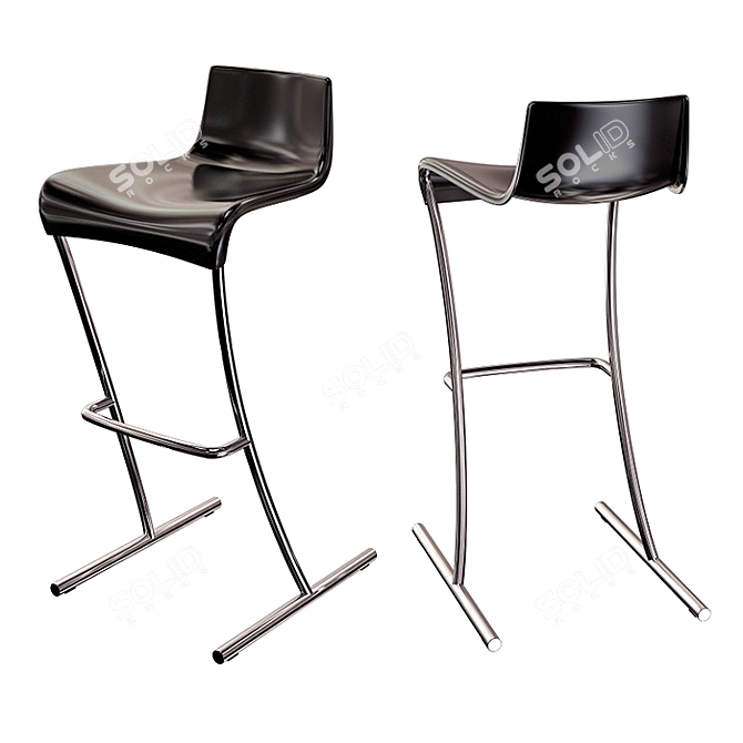 Exde Flamingo Chair - Stylish Design and Adjustable Height 3D model image 3