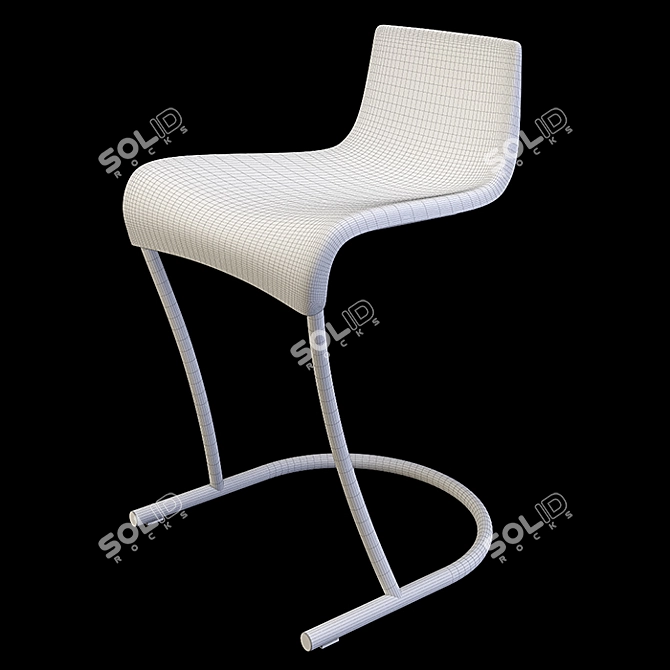 Exde Flamingo Chair - Stylish Design and Adjustable Height 3D model image 6