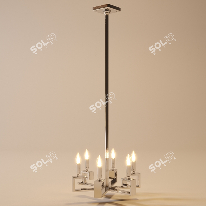 Elegant Ceiling Chandelier: A Versatile Table Lamp 3D model image 1