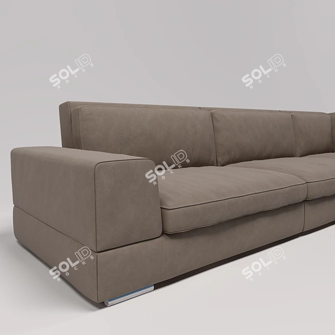 Glamorous Italian Sofa by CTS Salotti 3D model image 2