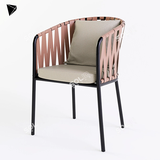 Kettal Bitta: Versatile Chair with Customizable Fabric 3D model image 1