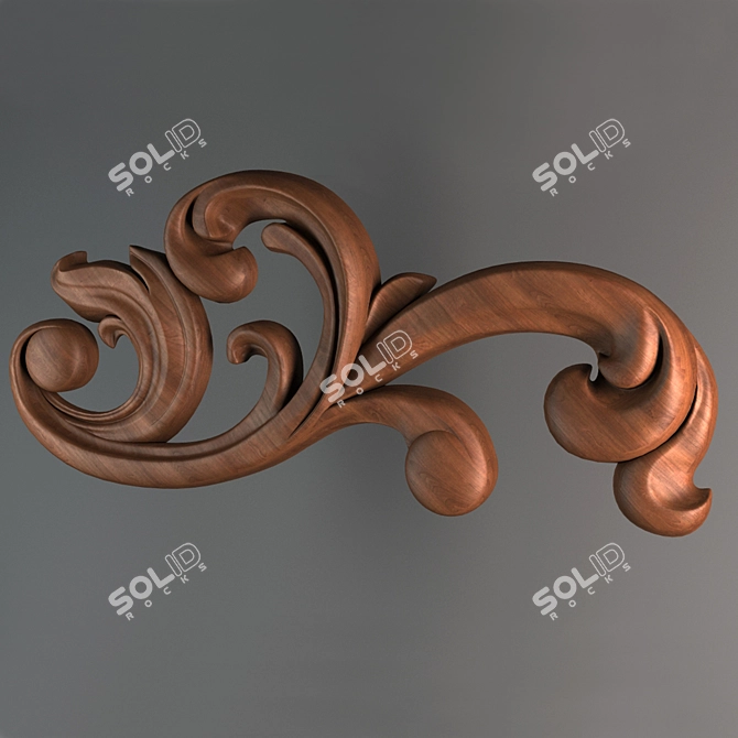 Intricate Carved Element 2 3D model image 1