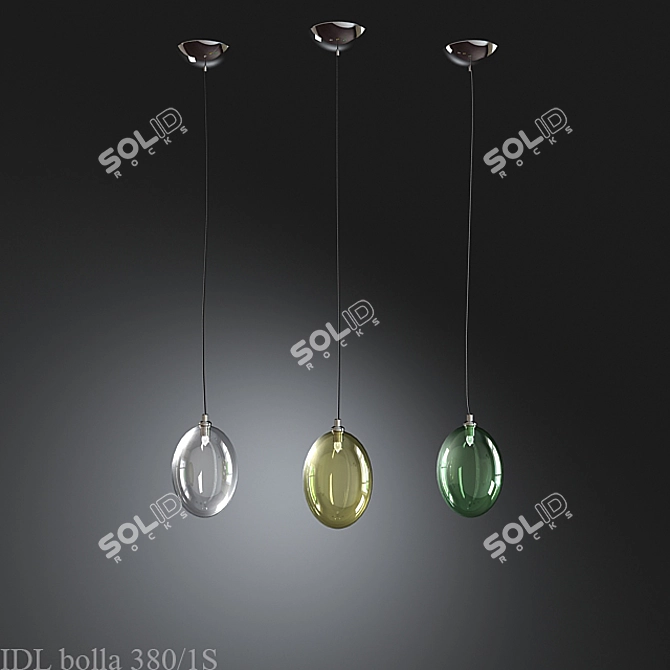 Elegant Verde Pendant Light 3D model image 1