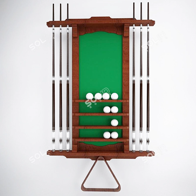 Elegant Florence Ball Rack 3D model image 1