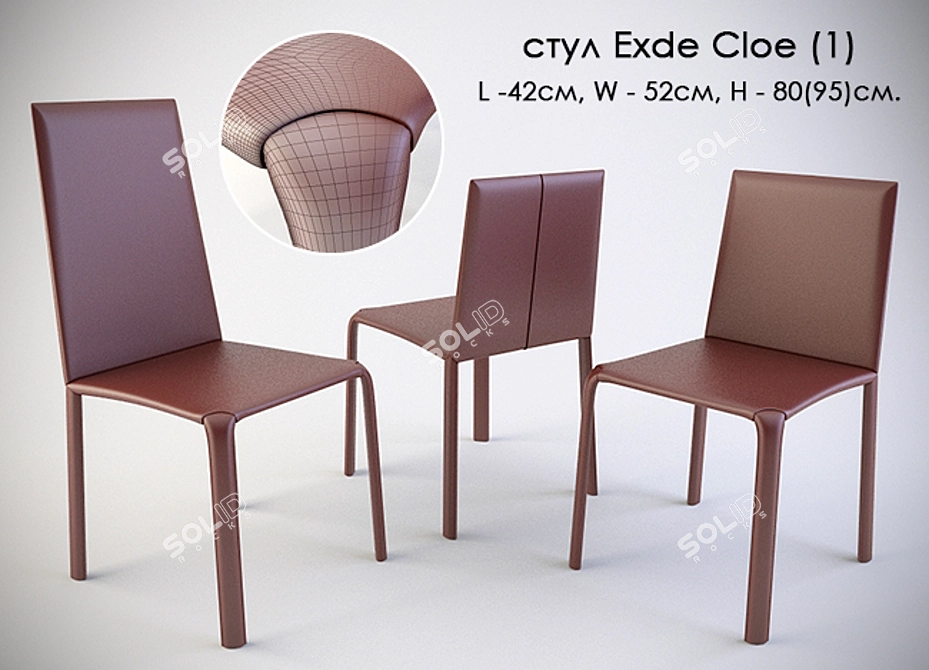 Exde Cloe Chair: Modern Design for Comfort 3D model image 1
