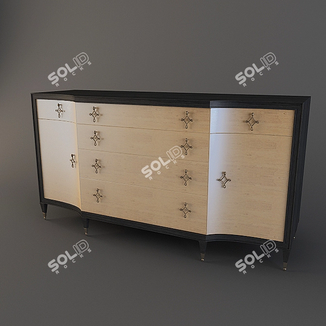 Classic Contemporary Locker: Opposites Attract 3D model image 1