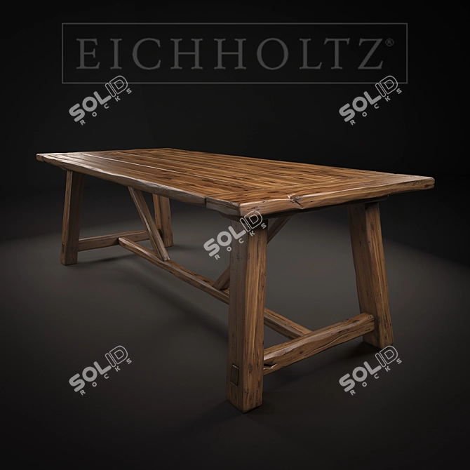 Elegant Dining Table: Modern, Spacious 3D model image 1