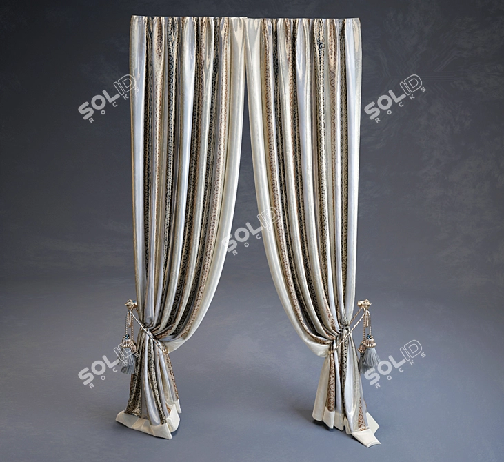 Elegant Drapes for Luxurious Ambience 3D model image 1