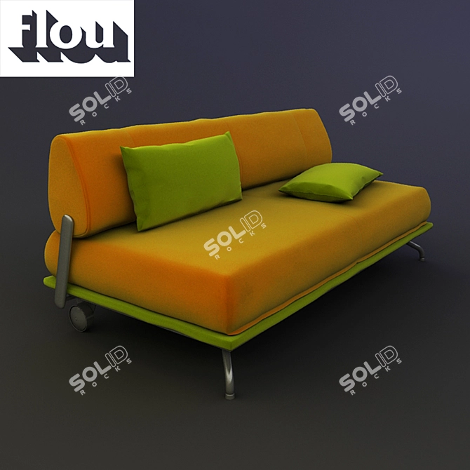 Elegant Single Sofa Bed 3D model image 1