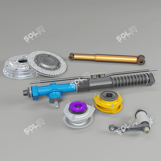 Quality Auto Parts for Suspension & Brakes 3D model image 1