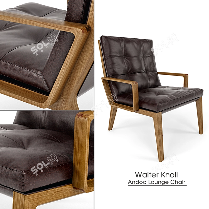Sophisticated Andoo Lounge Chair 3D model image 1
