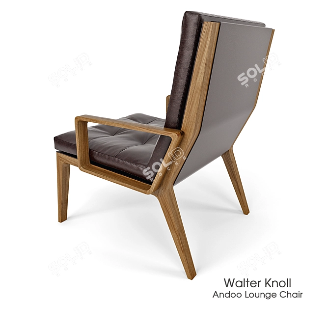 Sophisticated Andoo Lounge Chair 3D model image 2