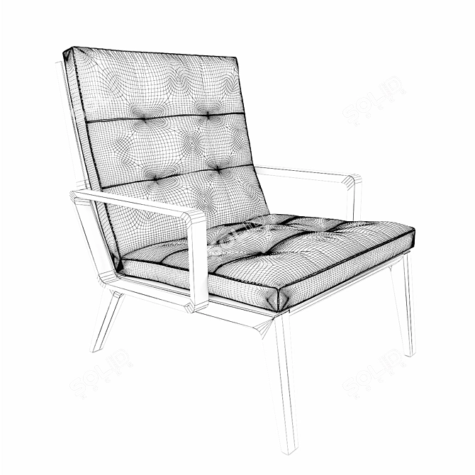 Sophisticated Andoo Lounge Chair 3D model image 3