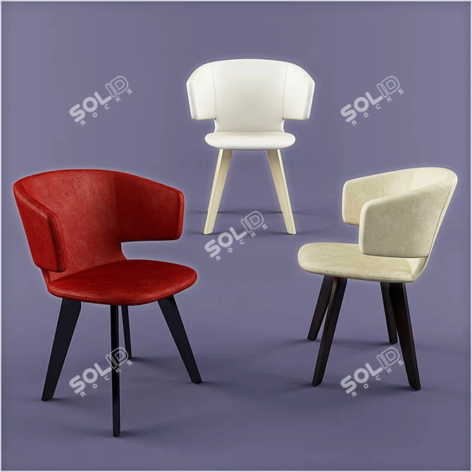 Elegant Taormina Tindari Chair 3D model image 1