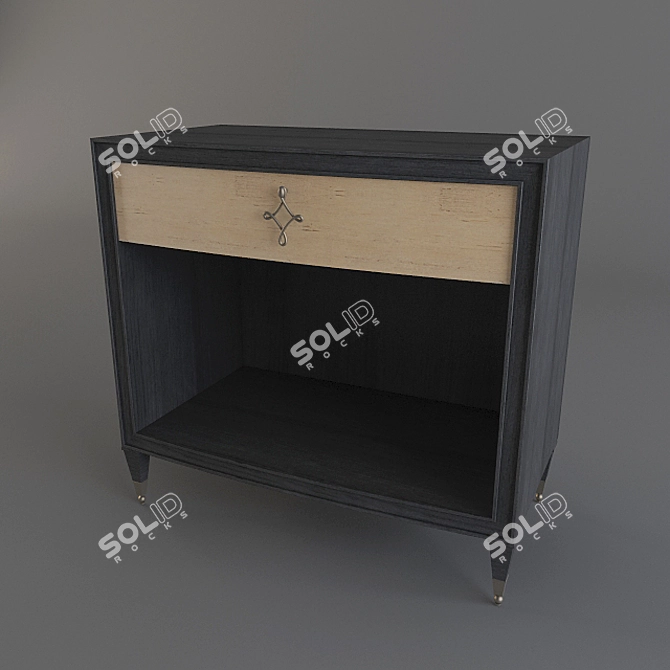 Caracole One Night Stand: Classic Contemporary Bedside Table 3D model image 1