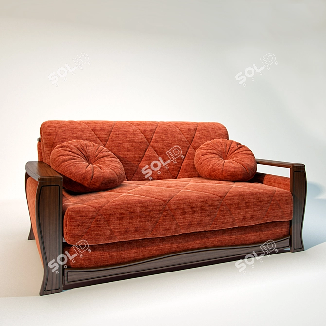 Title: Lunar Comfort Sofa 3D model image 1