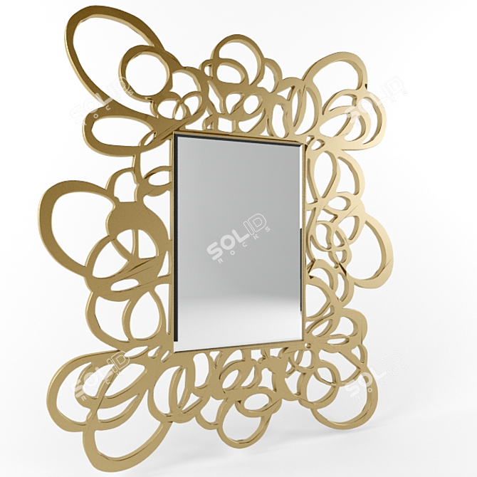 Italian Artistry: Grande Flo Mirror 3D model image 1