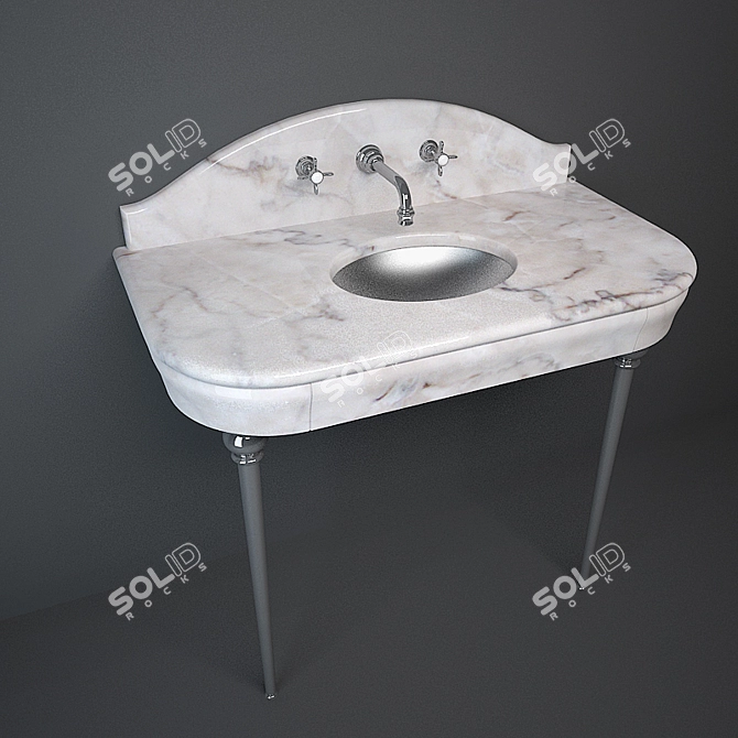 Sink Black Russian 3D model image 1