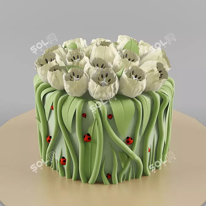 Delicious Cake Mastic 3D model image 1