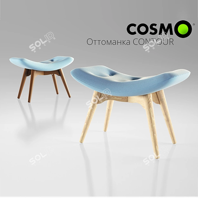 Cosmorelax Contour Ottoman 3D model image 1