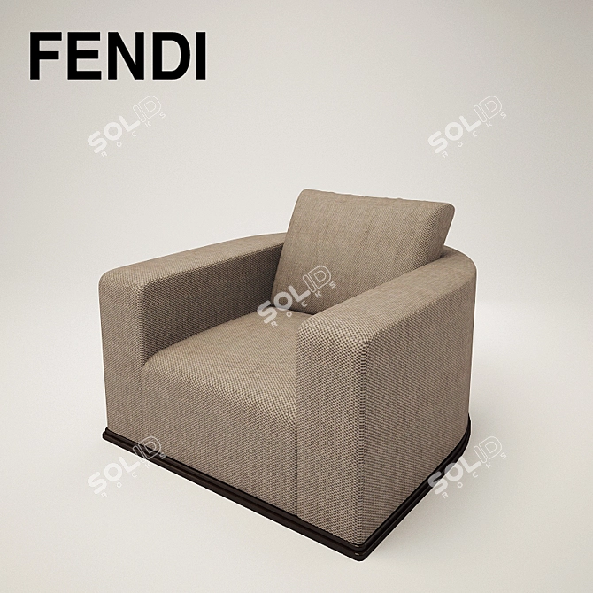 Luxury Fendi Chair - Unmatched Elegance 3D model image 1