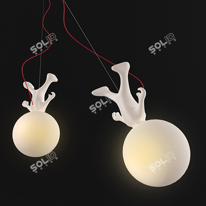 Cosmic Suspended Luminaire 3D model image 1