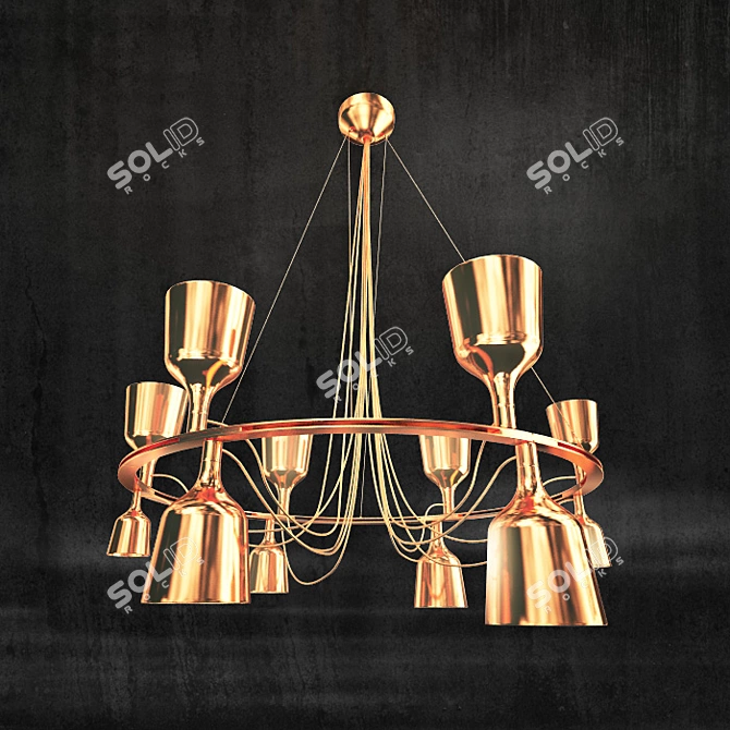 Copacabana Queen Chandelier: Elegant and Grand 3D model image 3