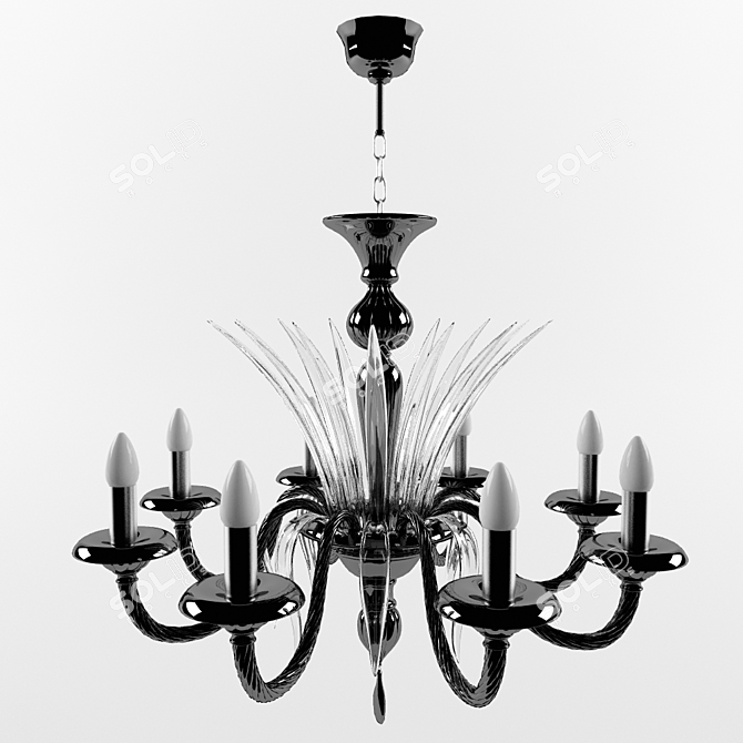 Murano Glass Chandelier • Gabbiani Lampadari 3D model image 1