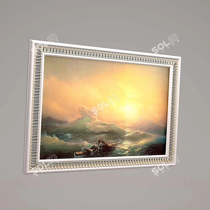 Ninth Wave: Aivazovsky's Masterpiece 3D model image 1