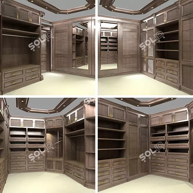Sleek Storage Solution: Cloakroom 3D model image 1