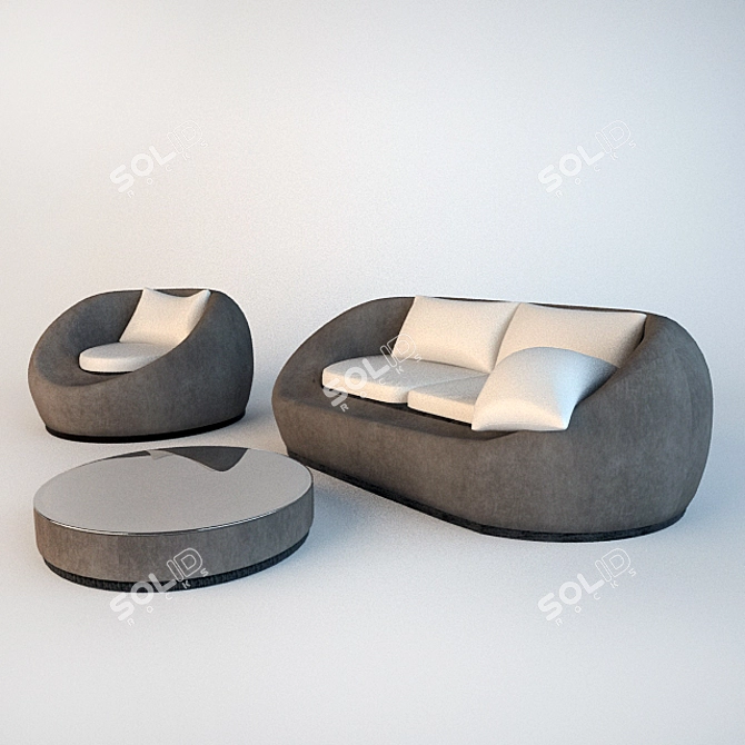 Luxury Outdoor Collection by Paola Lenti 3D model image 1