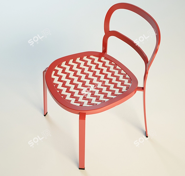 Sleek Stackable Chair: Calligaris Link 3D model image 2