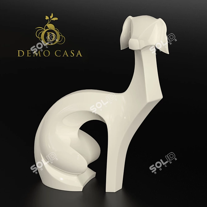 Italian Ceramic Vase, 48cm 3D model image 1
