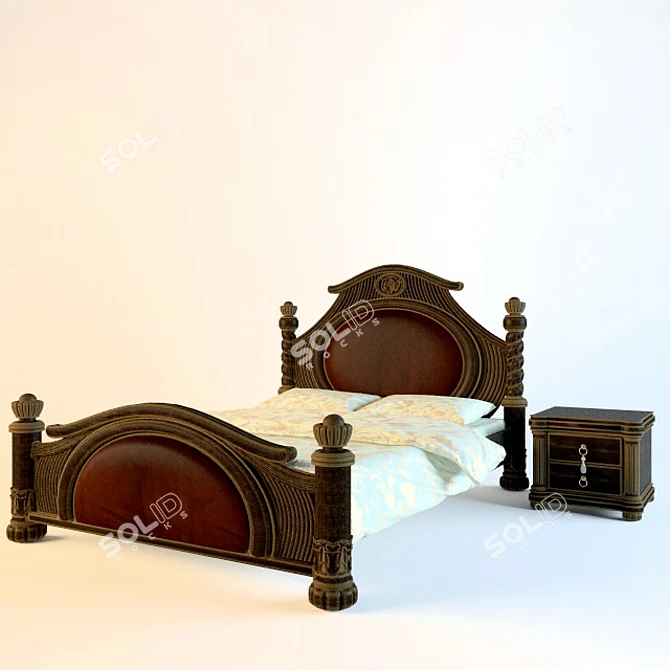 Dream Haven Bed 3D model image 1