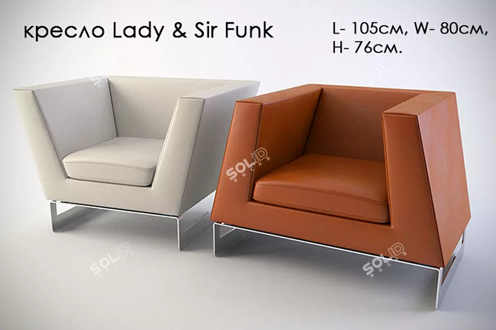 Funky Lady & Sir Armchair 3D model image 1