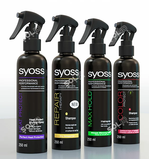 Syoss Spray - 4 Varieties! 3D model image 1