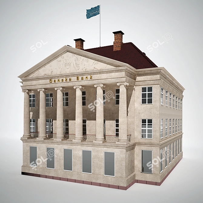 Danske Bank HQ: Copenhagen's Architectural Landmark 3D model image 1