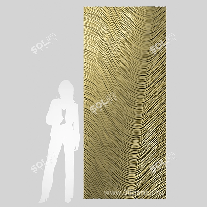 Title: Elegant 3D Panel Viento 3D model image 1