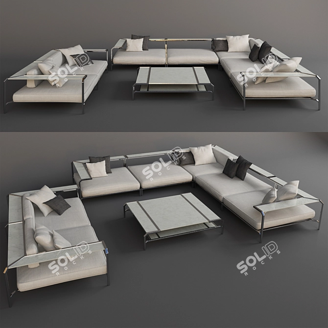 Modern Comfort Sofa SABAL 3D model image 1