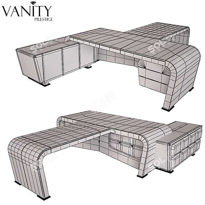 Executive Elegance - Italian Office Furniture 3D model image 2
