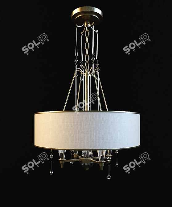 Elegant 4-Light Bentley Chandelier 3D model image 1