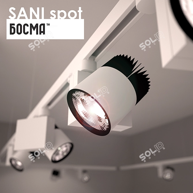 Versatile LED Accent Spotlight 3D model image 2