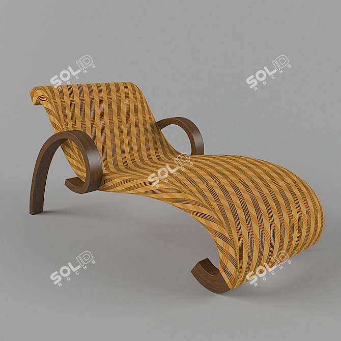 Borromini Deckchair: Armani Elegance 3D model image 1