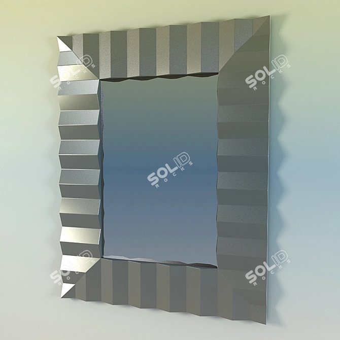 Sleek Modern Mirror 3D model image 1